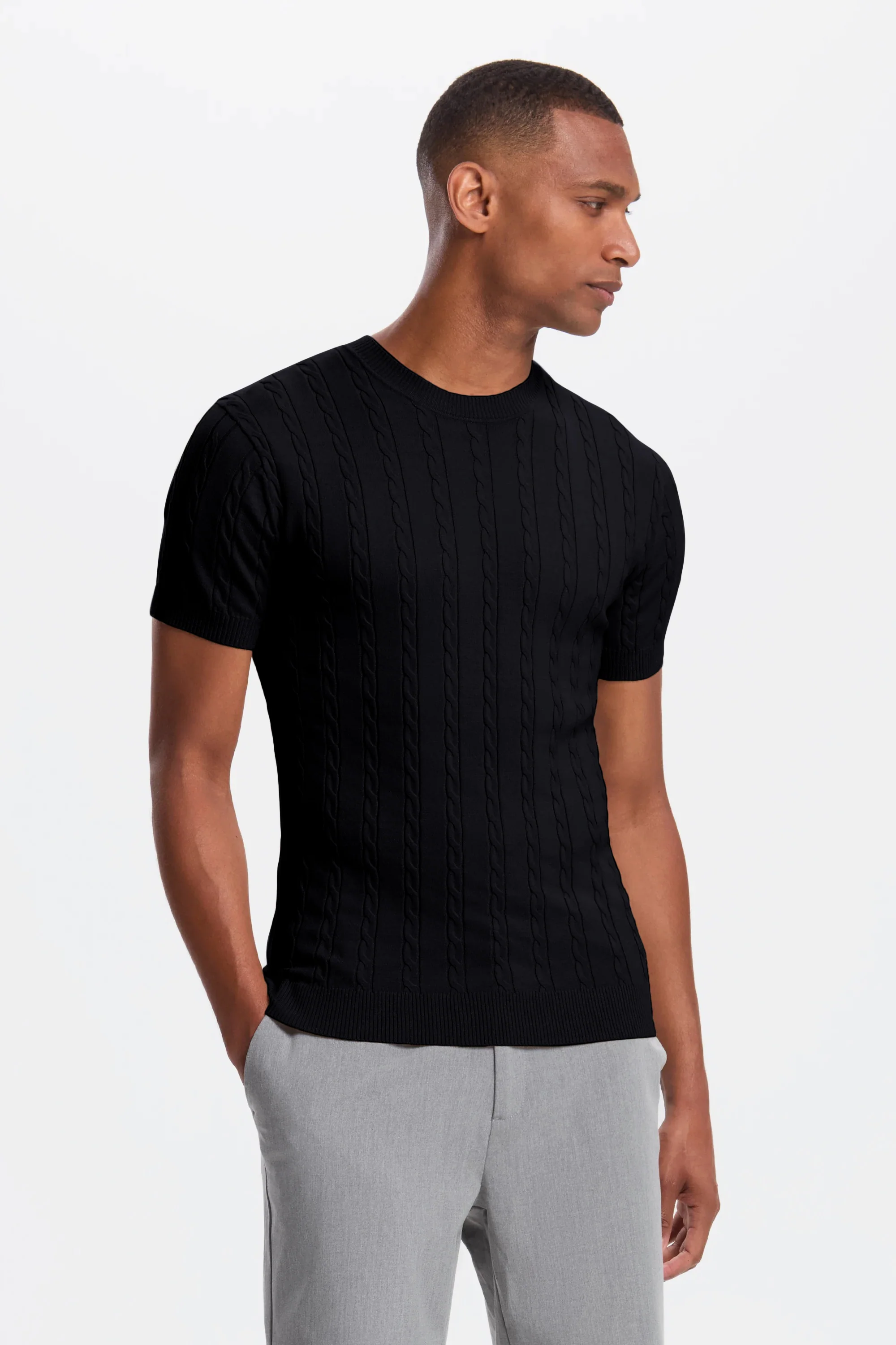THE CABLE SHORT SLEEVE T-SHIRT - Image 3